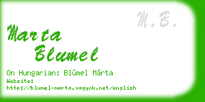 marta blumel business card