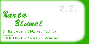 marta blumel business card